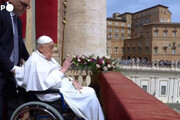 Papa Francesco alla Loggia delle benedizioni per l'Urbi et Orbi