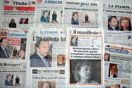 Le prime pagine dei quotidiani italiani il 5 marzo 2005