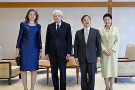 Italian President Sergio Mattarella meets Emperor Naruhito