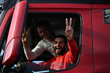 Aid trucks reach Rafah Border Crossing ahead of Gaza entry amid Israel-Hamas ceasefire