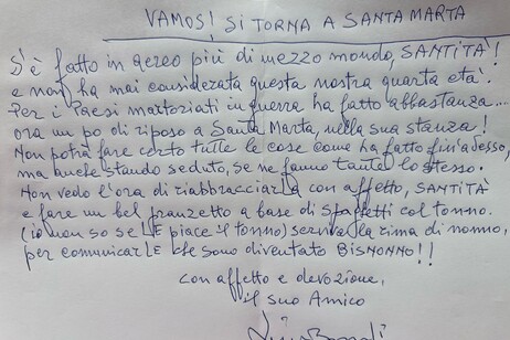 Lino Banfi scrive poesia al Papa, 'Vamos! Si torna a S.Marta'