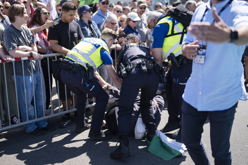 Protest on the sidelines of Eurovision Song Contest 2025 opening ceremony