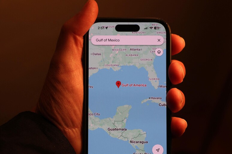 Su Google Maps il Golfo del Messico diventa Golfo d 'America © ANSA/Getty Images via AFP
