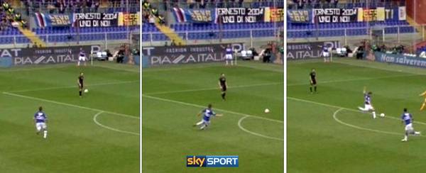 Calcio: assist dell'arbitro, e la Samp va in gol col Verona