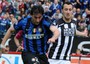 Diego Milito segna il gol che da' lo scudetto ai nerazzurri in Siena-Inter