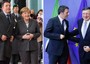 Matteo Renzi con Angela Merkel a Berlino - Matteo Renzi con Barroso a Bruxelles