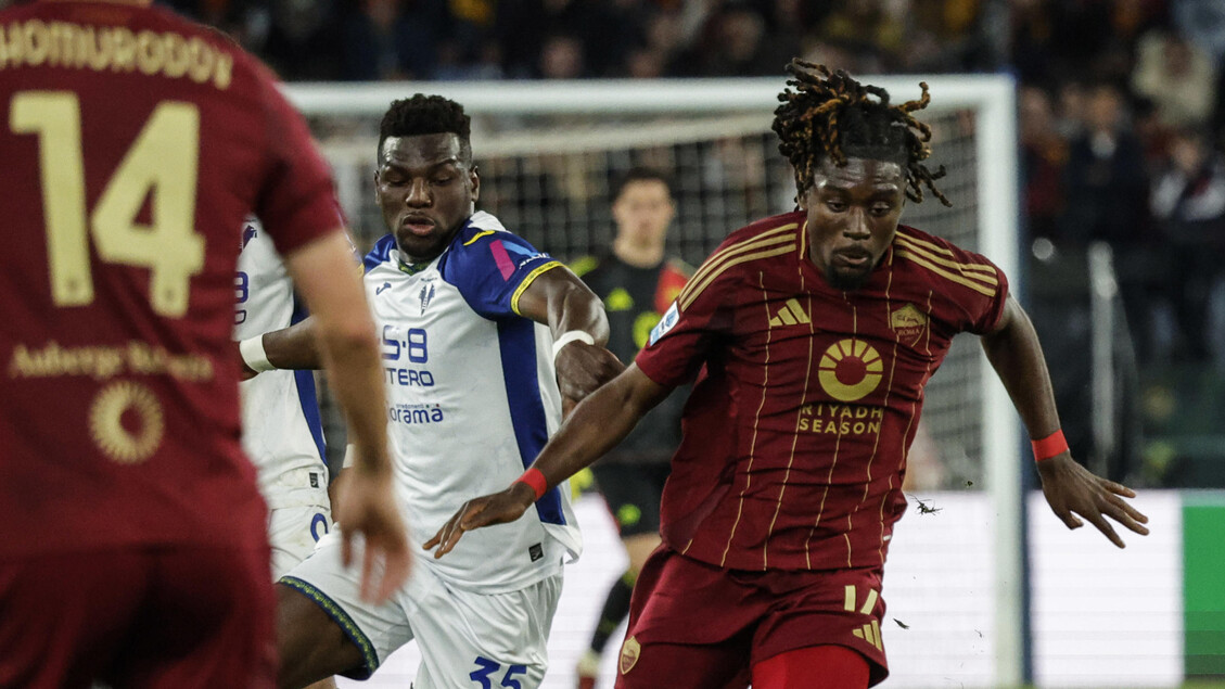 Serie A soccer match between AS Roma vs Hellas Verona