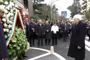 Mattarella in Via Fani nel 40mo anniversario del rapimento di Moro