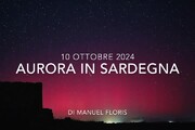 Manuel Floris:&nbsp;L'aurora da Nuraghe Piscu (Cagliari) (fonte: Manuel Floris - direttore scientifico del Planetario de l’Unione Sarda)