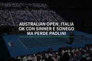 Australian Open, Italia ok con Sinner e Sonego ma perde Paolini