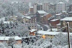 Neve primaverile su Roccaraso sull'Appennino abruzzese