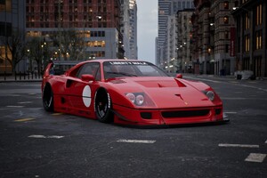 Ferrari F40: più muscoli con il body kit Liberty Walk (ANSA)