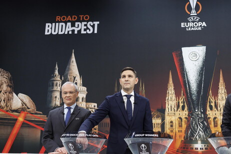 Zoltan Gera e Giorgio Marchetti durante il sorteggio