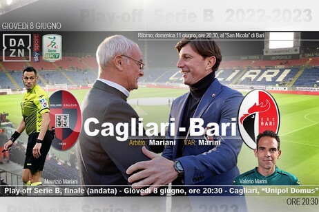 Serie B, finale playoff (andata): Cagliari-Bari