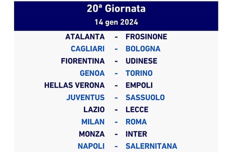 Calendario di serie A 2023-2024 (elaborazione)