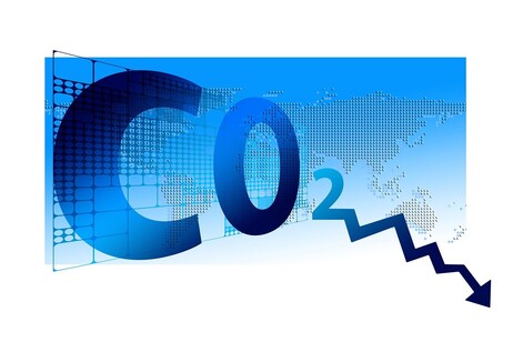 Grafico della riduzione della CO2 (fonte: geralt - Pixabay)