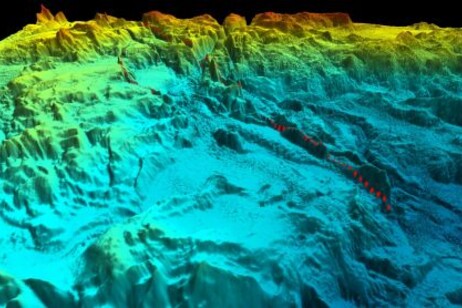 Rappresentazione a colori e in 3D dei vulcani scoperti (fonte: CNR)