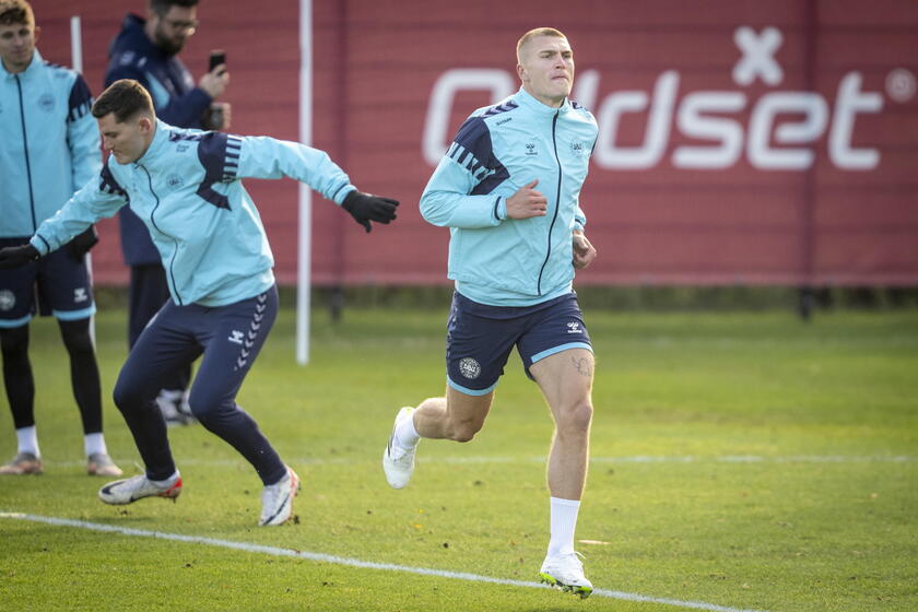 UEFA European Qualifiers - Denmark training © ANSA/EPA