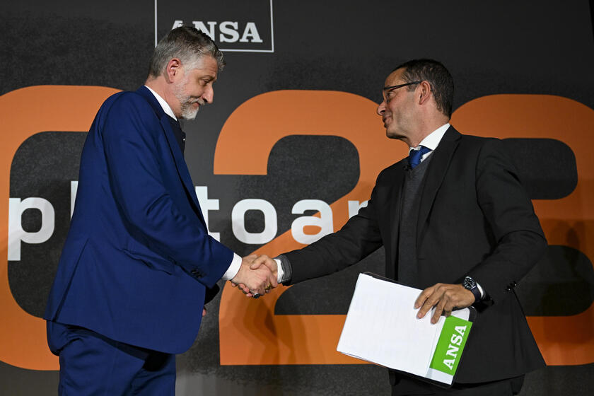 Alessandro Giuli, presidente del MAXXI e Luigi Contu, direttore dell 'ANSA - RIPRODUZIONE RISERVATA