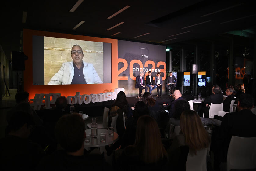 Un momento della presentazione del libro Photoansa 2023 - RIPRODUZIONE RISERVATA
