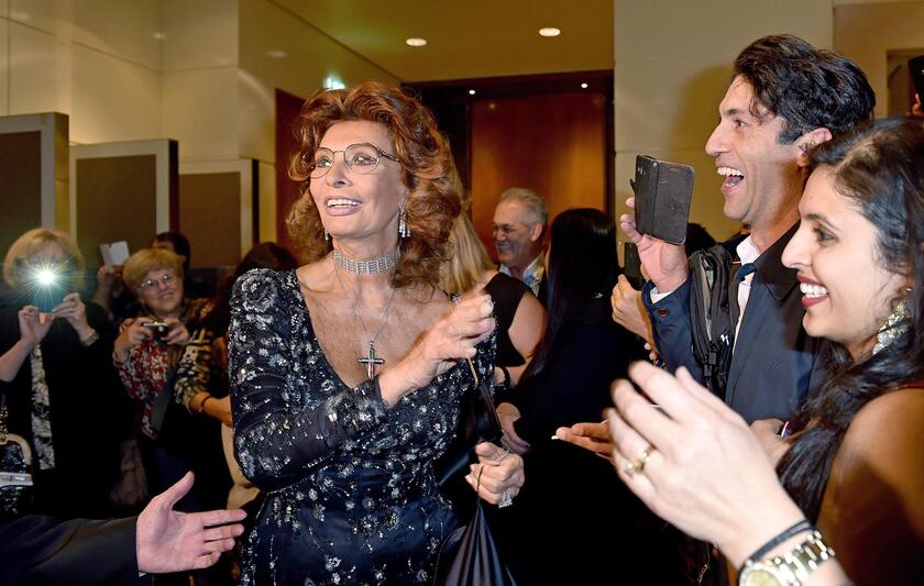 Sophia Loren at La Dolce Italia charity gala night