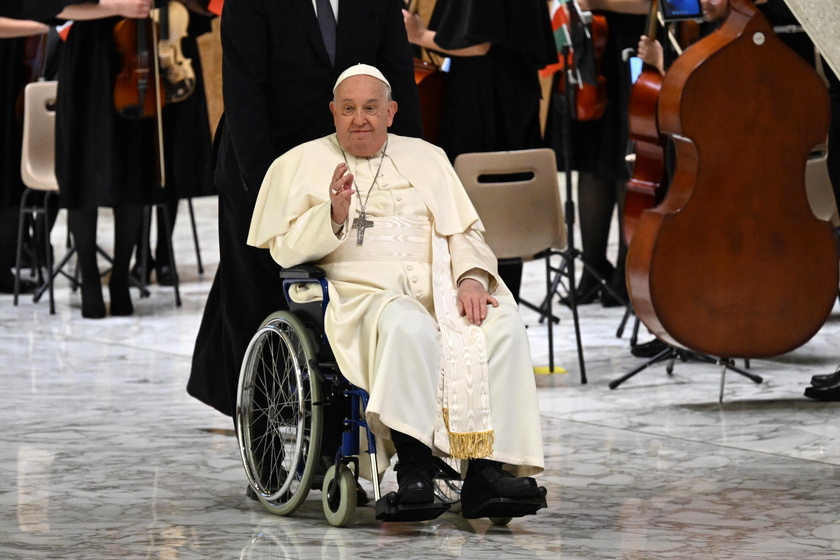 Pope Francis leads Wednesday's general audience in Vatican City