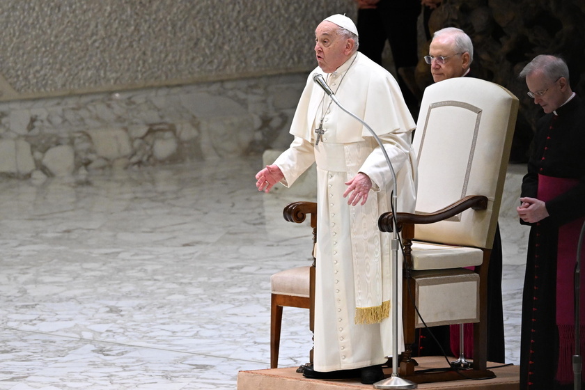 Pope Francis leads Wednesday's general audience in Vatican City