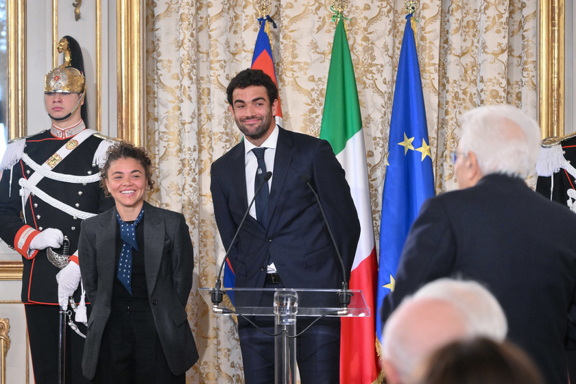 Mattarella ha ricevuto le nazionali italiane di tennis