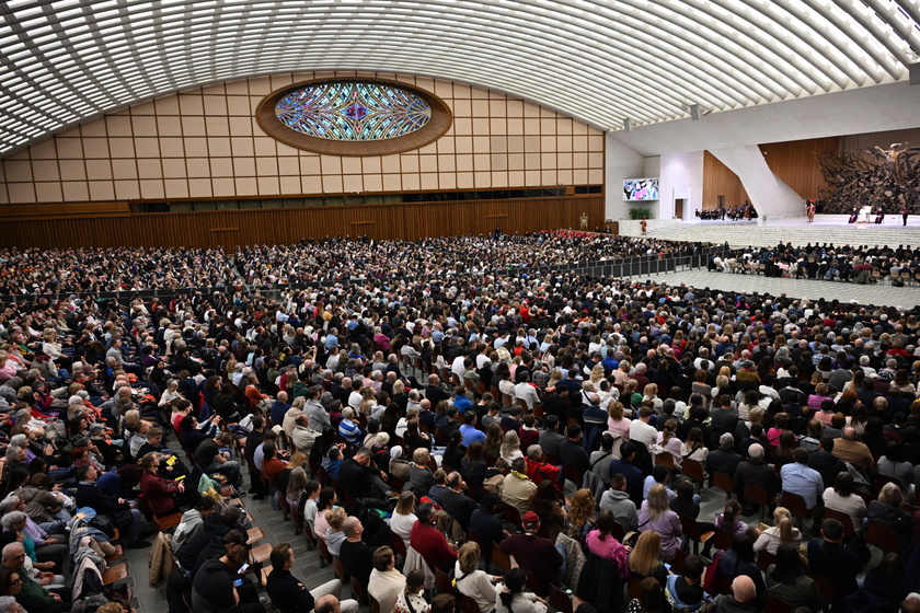 Pope Francis leads Wednesday's general audience in Vatican City