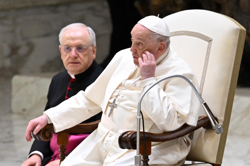 Pope Francis leads Wednesday's general audience in Vatican City