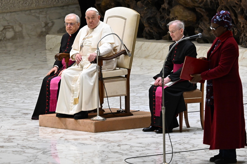 Pope Francis leads Wednesday's general audience in Vatican City