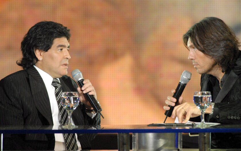 Argentinian former soccer player Diego Armando Maradona
