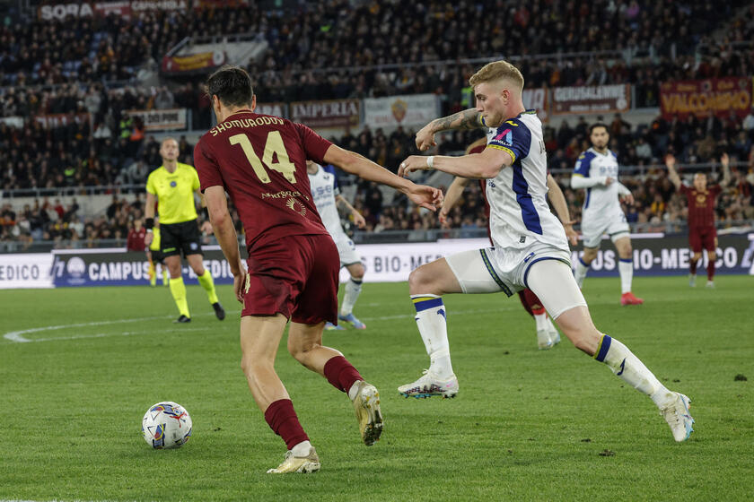 Serie A soccer match between AS Roma vs Hellas Verona