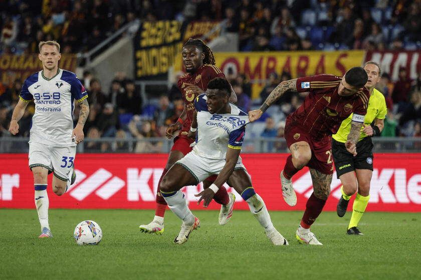 Serie A soccer match between AS Roma vs Hellas Verona