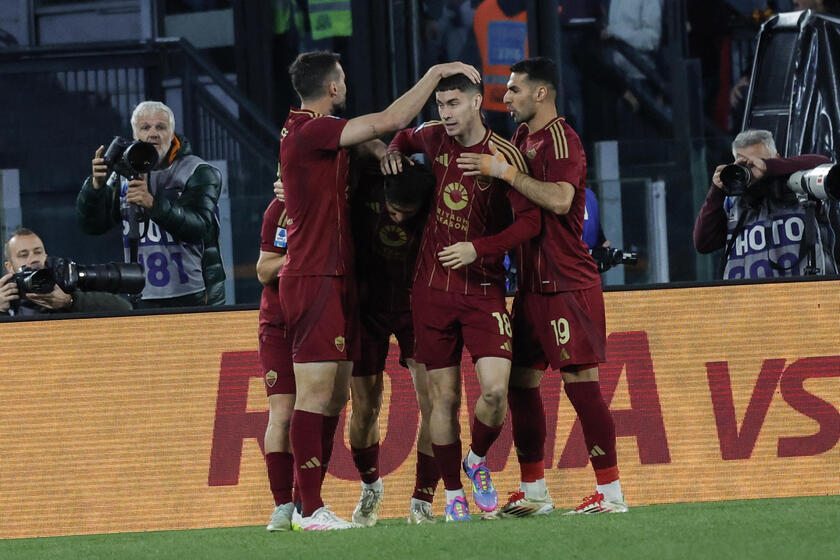 Serie A soccer match between AS Roma vs Hellas Verona
