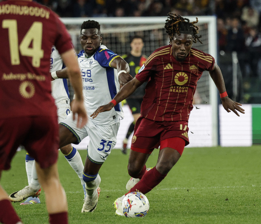 Serie A soccer match between AS Roma vs Hellas Verona