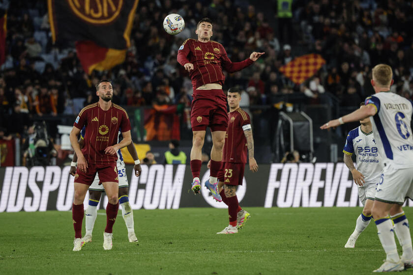 Serie A soccer match between AS Roma vs Hellas Verona