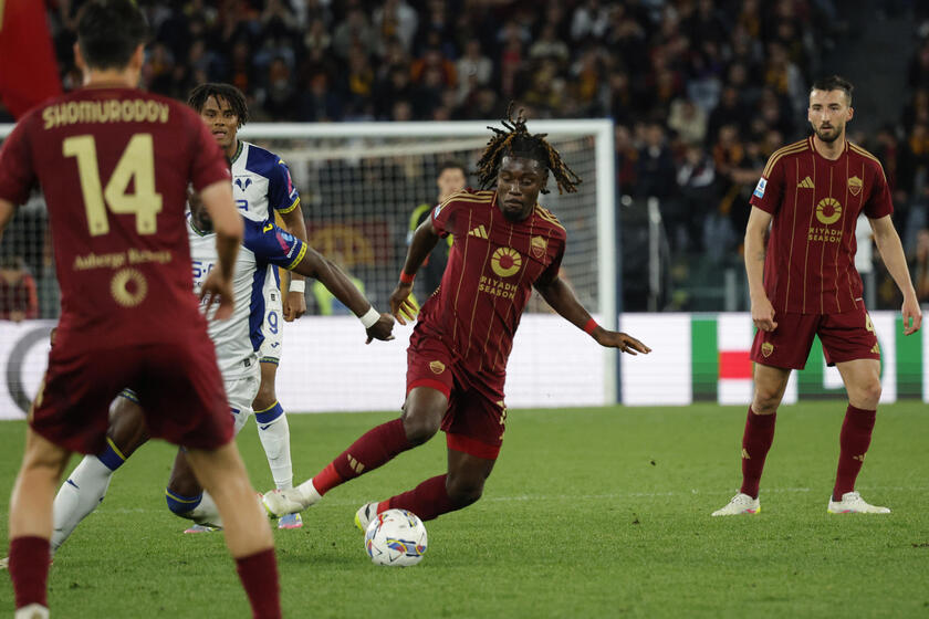 Serie A soccer match between AS Roma vs Hellas Verona