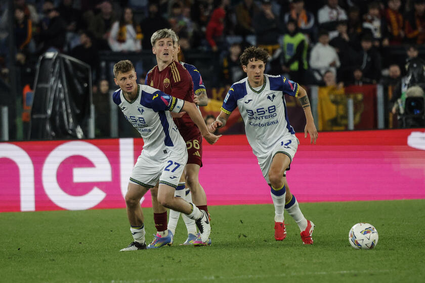 Serie A soccer match between AS Roma vs Hellas Verona