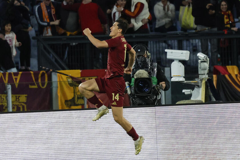 Serie A soccer match between AS Roma vs Hellas Verona