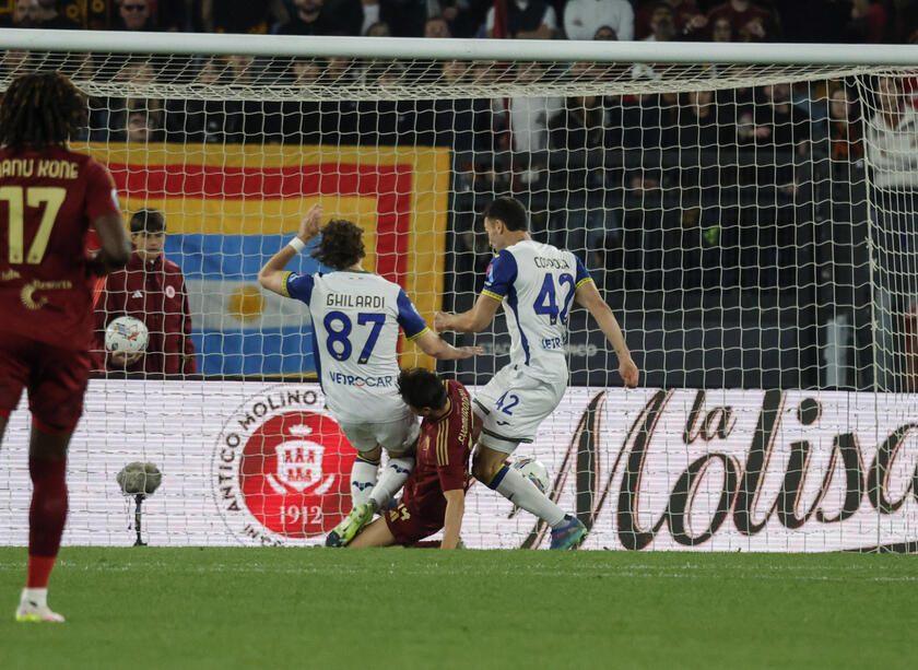 Serie A soccer match between AS Roma vs Hellas Verona