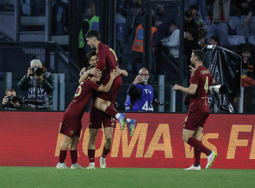 Serie A soccer match between AS Roma vs Hellas Verona