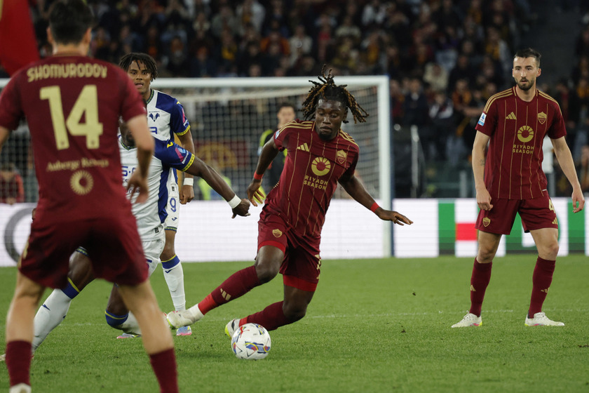 Serie A soccer match between AS Roma vs Hellas Verona