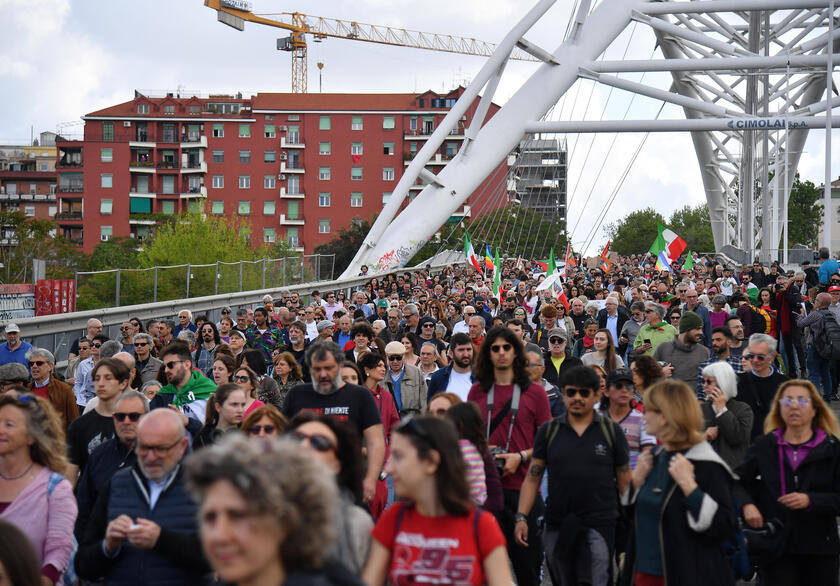 25 aprile: corteo dell'Anpi a Roma