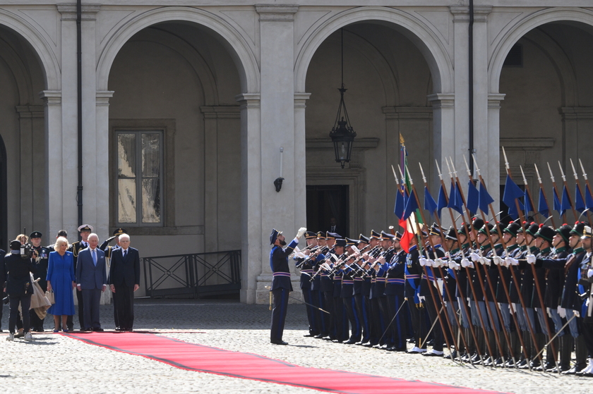 I reali britannici Carlo e Camilla in visita a Roma, al Quirinale