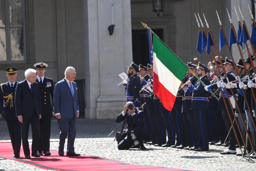 I reali britannici Carlo e Camilla in visita a Roma, al Quirinale