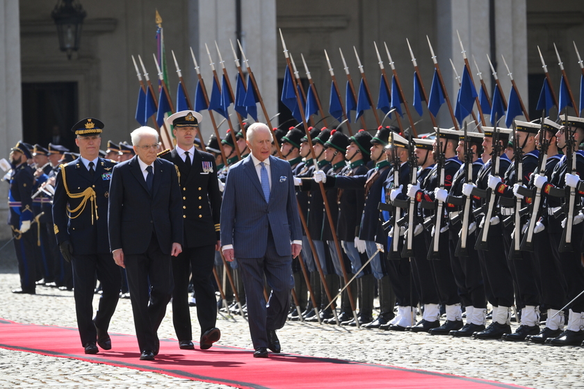 I reali britannici Carlo e Camilla in visita a Roma, al Quirinale