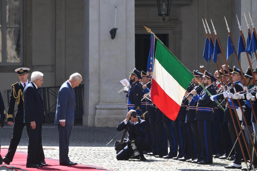 I reali britannici Carlo e Camilla in visita a Roma, al Quirinale
