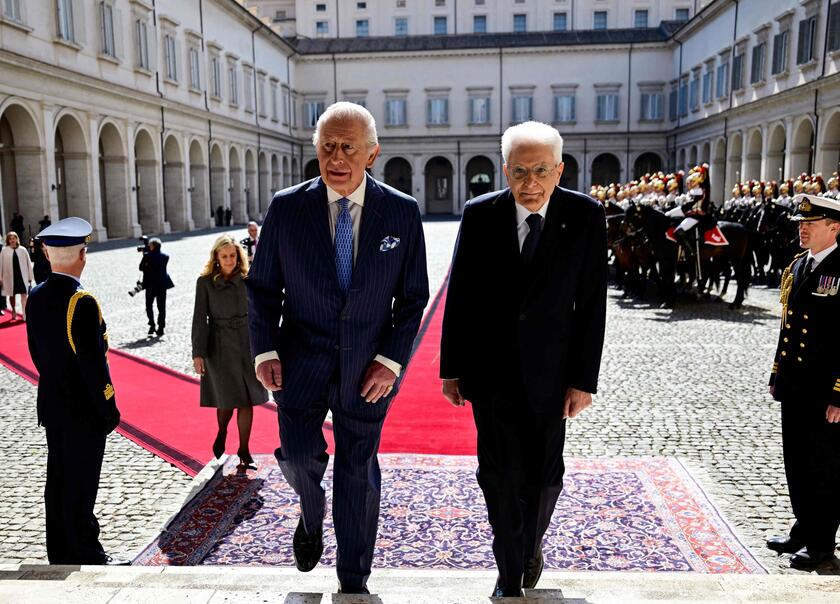 I reali britannici Carlo e Camilla in visita a Roma, al Quirinale