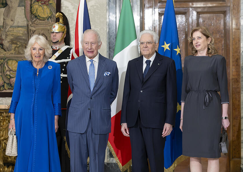 I reali britannici Carlo e Camilla in visita a Roma, al Quirinale